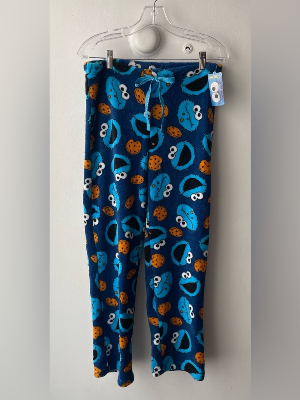 SESAME STREET COOKIE MONSTER PAJAMA PANTS - SIZE M!